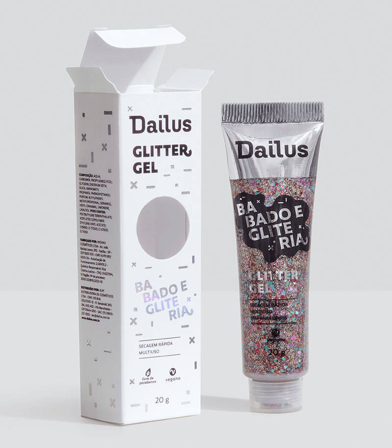 Glitter gel babado, da Dailus